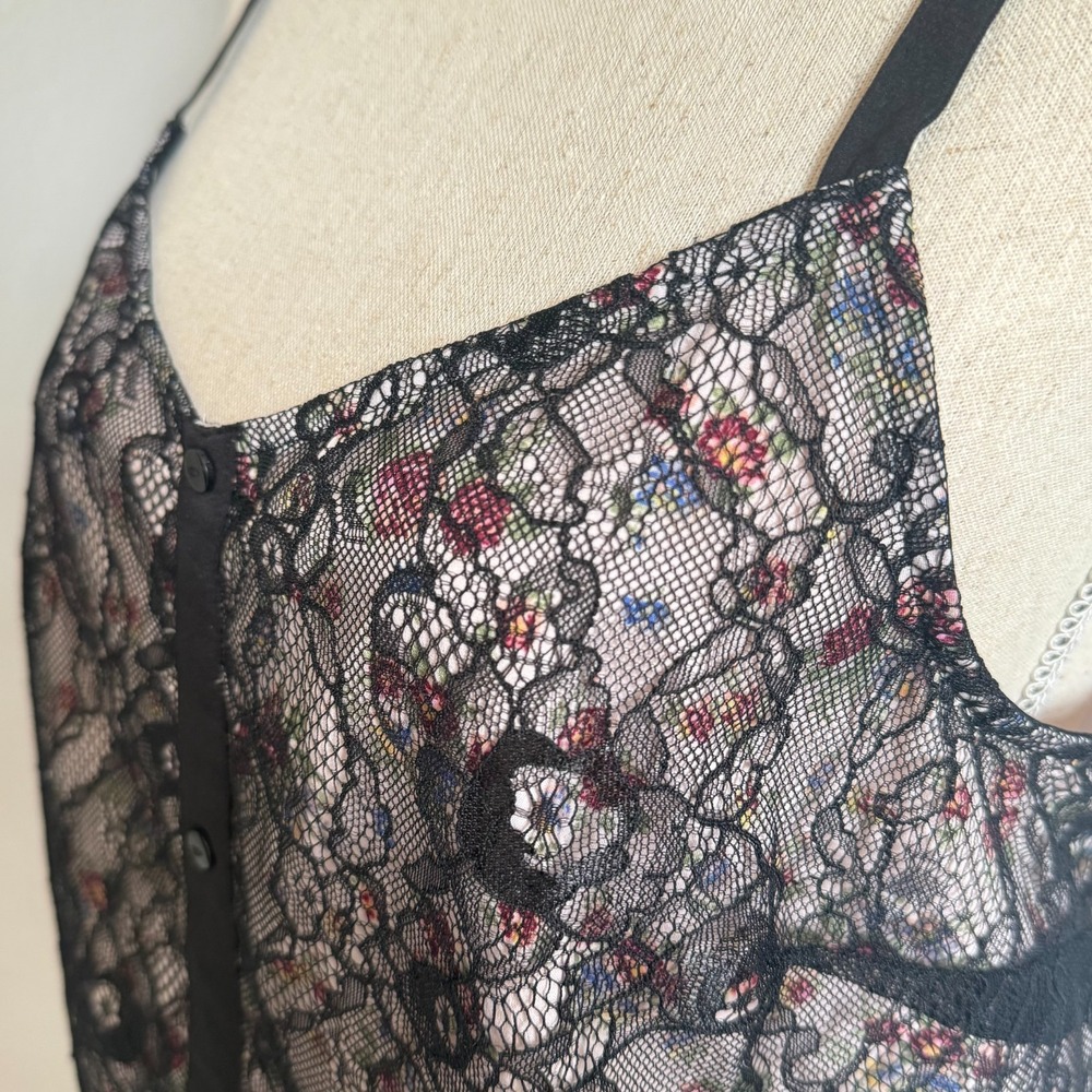Metaphor Y2K Lace & Floral Fairycore Cami Tank Top Retro Festival - Large - Picture 5 of 11